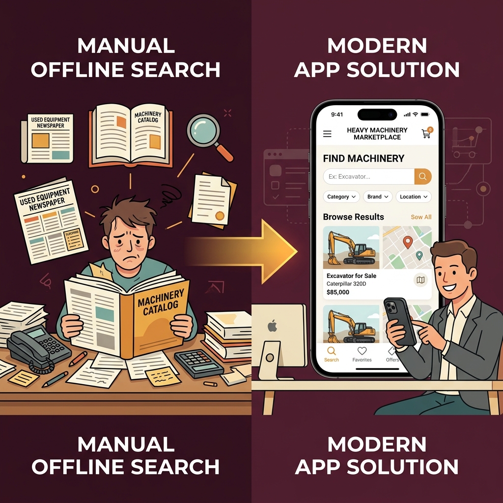 Manual Offline Search vs. Machine Chimp App