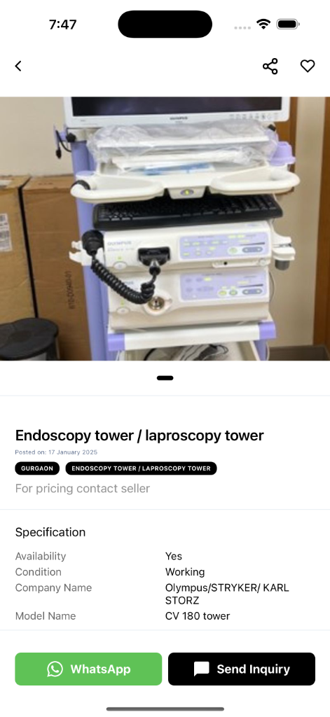 Endoscopy / Laparoscopy Tower Details